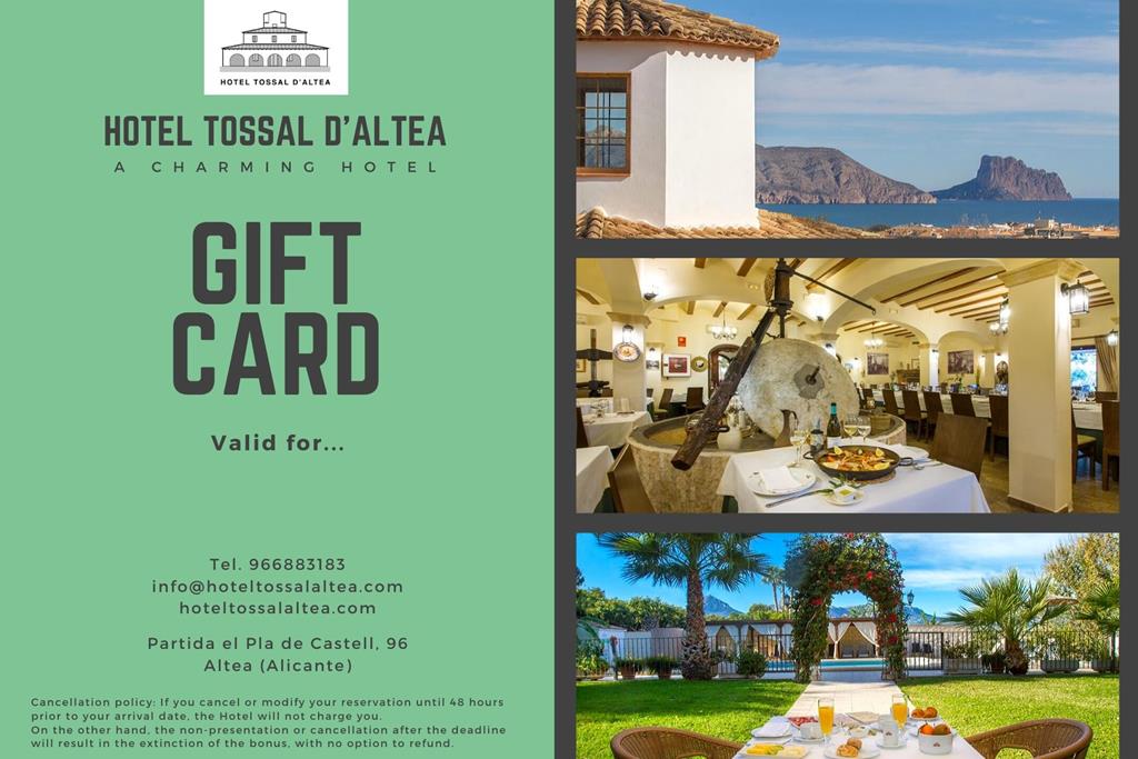 gift card hotel tossal altea offers packages