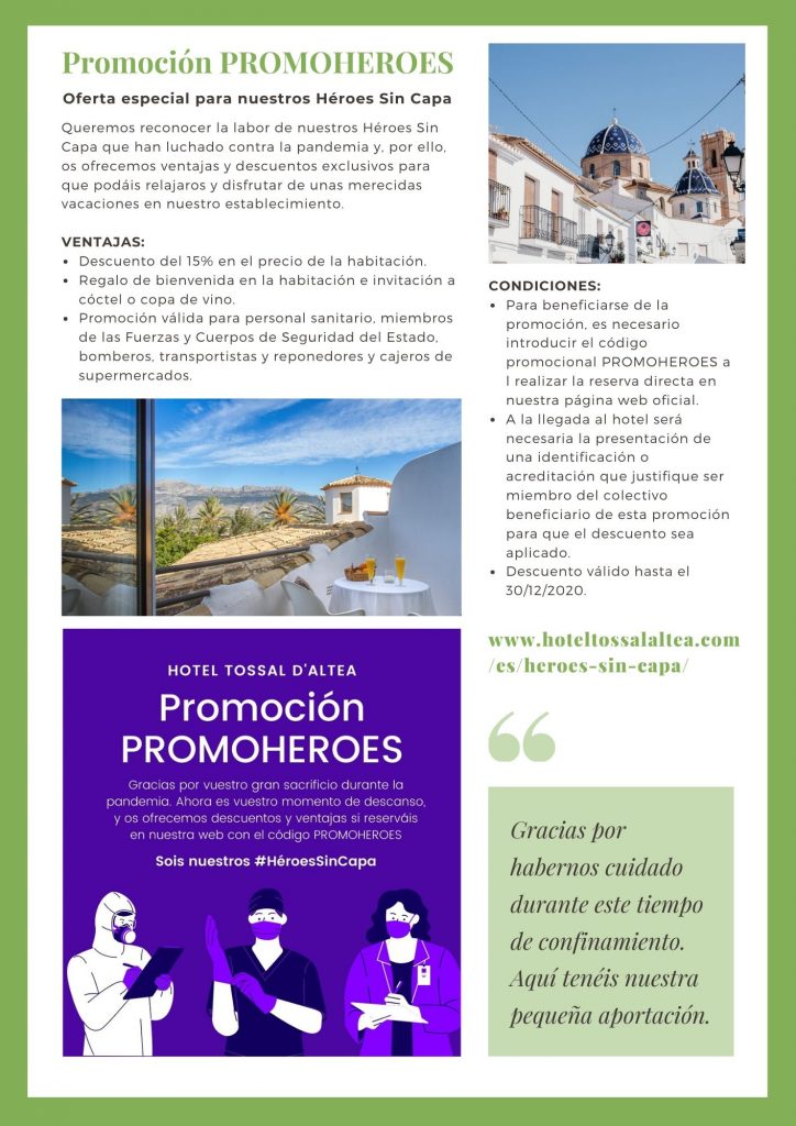 Newsletter Reapertura del hotel, protocolo de prevención sanitaria y promoción para Héroes Sin Capa 3