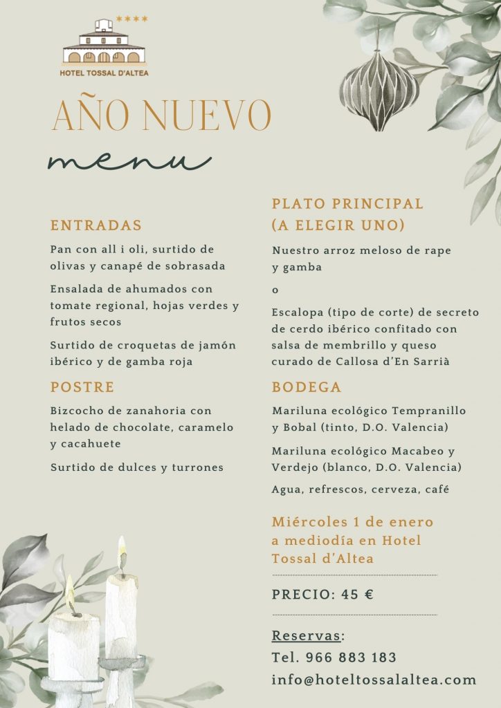 MENU AÑO NUEVO 2025